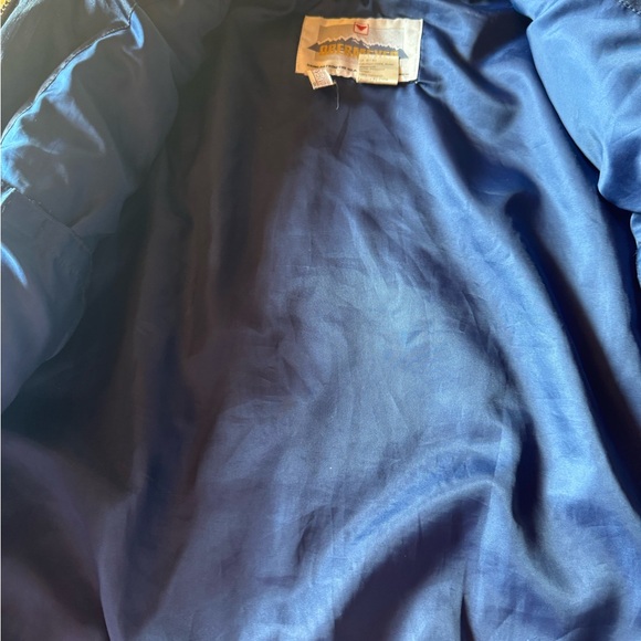 Obermeyer Retro Women’s Sz 8 Quilted Purple Navy Ski Jacket Embossed Floral Back - Picture 14 of 16